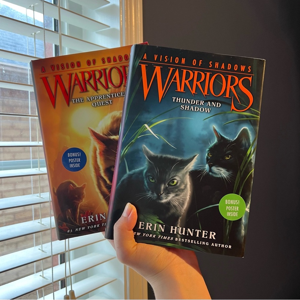 Warriors A Vision of Shadows hardcover books 1 & 2